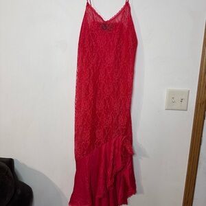 Undercover Vibrant Red Lace Top